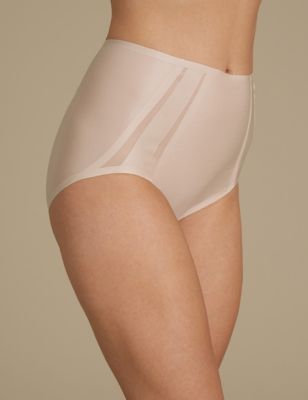 Light Control Sheer Shaping Mesh High Leg Knickers